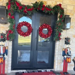 Northlight Red Hot 3-Finish Shatterproof Ball Christmas Wreath, 24-Inch -Northlight GUEST 03dd1e3b 47c6 4c6b 953a 41bf1e7437de