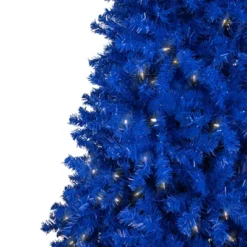 Northlight Pre-Lit Medium Pine Artificial Christmas Tree - 6' - Royal Blue - Clear Lights -Northlight GUEST 058f9516 2683 4977 ad45 d61f20532e5c