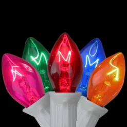 Northlight C7 Christmas String Lights - Multi Color - 24' White Wire - 25ct