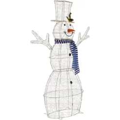 Northlight 48" LED Lighted Silver Mesh Snowman Outdoor Twinkling Christmas Decoration -Northlight GUEST 060acfff ec05 4bec 8dbd 550c582ff581