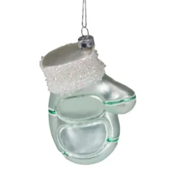 Northlight Baby's 1st Christmas Glass Mitten Holiday Ornament - 4" - Mint Green -Northlight GUEST 06750c63 6384 4275 b36b e83183e5e9be