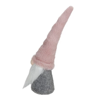 Northlight 11" Pink And Gray Standing Gnome Christmas Decoration 4 Northlight 11" Pink And Gray Standing Gnome Christmas Decoration - Image 2