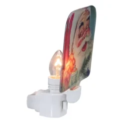 Northlight 4" Red And Blue Santa Glass Christmas Night Light -Northlight GUEST 07acccbf 6905 431f 8d10 0b44c4f1203f