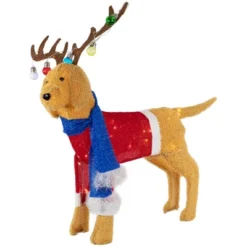 Northlight 36.5" LED Lighted Dog Wearing Antlers Christmas Outdoor Yard Decoration -Northlight GUEST 07c4161b 7e3f 4e68 b7ec db4a28bde430