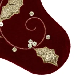 Northlight 20.5-Inch Velvet Gold And Maroon Etched Cuff Christmas Stocking 10 Northlight 20.5-Inch Velvet Gold And Maroon Etched Cuff Christmas Stocking -Northlight GUEST 082a97ad 210a 4524 9866 c078c8e19114