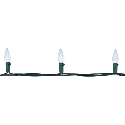 Northlight 200-Count Pure White LED Faceted C6 Christmas Lights, 66.25 Ft Green Wire 6 Northlight 200-Count Pure White LED Faceted C6 Christmas Lights, 66.25 Ft Green Wire - Image 4