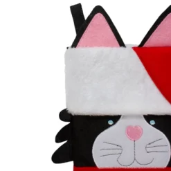 Northlight 19.5" Black And Red Embroidered Kitty Cat Christmas Stocking -Northlight GUEST 16c47d81 193a 490a 98c6 f7a1f93d9f9f