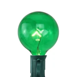 Northlight Pack Of 25 Incandescent G50 Green Christmas Replacement Bulbs