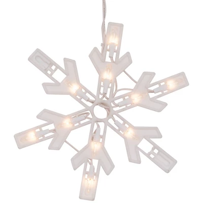Northlight Twinkling Icicle Snowflake Christmas Lights - Clear - 8.6' White Wire - 100ct 8 Northlight Twinkling Icicle Snowflake Christmas Lights - Clear - 8.6' White Wire - 100ct - Image 6