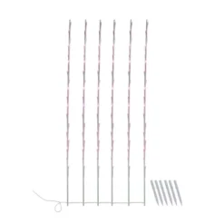 Northlight 108 Pink Pre-Lit LED Branch Patio Outdoor Garden Novelty Christmas Light Stakes - 8.5 Ft White Wire