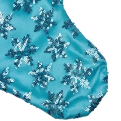 Northlight 20.5" Ice Palace Blue Sequin Snowflake Christmas Stocking With White Faux Fur Cuff -Northlight GUEST 183af9b0 0740 4639 b0de 5e61715b61e0