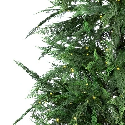 Northlight Pre-Lit Medium Weeping Cedar IPT Artificial Christmas Tree - 6.5' - Dual Color LED Lights 5 Northlight Pre-Lit Medium Weeping Cedar IPT Artificial Christmas Tree - 6.5' - Dual Color LED Lights - Image 3
