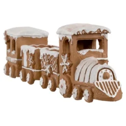 Northlight Frosted Snowflake Gingerbread Train Christmas Decoration - 5.5" - 4-Piece -Northlight GUEST 1a3fee8d 8a43 40ca 9e30 980eb60fa181