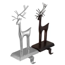 Northlight Set Of 2 Oil Rubbed Bronze And Silver Reindeer Christmas Stocking Holders -Northlight GUEST 1a4a4ceb a0d8 4fab 838e d1f0024c3e64