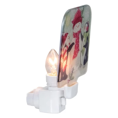 Northlight 4" Snowman And Penguins Glass Christmas Night Light 4 Northlight 4" Snowman And Penguins Glass Christmas Night Light - Image 2