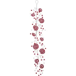 Northlight 30" Candy Cane Swirls And Pom Poms Christmas Garland -Northlight GUEST 1e9230ea 5d90 45a9 a760 11f2e67224f5