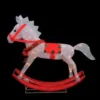 Northlight Lighted Rocking Horse Outdoor Christmas Decoration - 36" - White And Red -Northlight GUEST 1fc607e6 6ee3 4813 b2fd 35314b0572f3