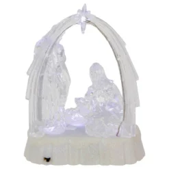 Northlight LED Lighted Musical Icy Crystal Nativity Scene Christmas Decoration - 7" -Northlight GUEST 22ab0817 cc4a 4e37 adfa b37c4aa1d006