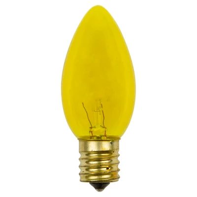 Northlight Pack Of 25 Incandescent Transparent Yellow C9 Christmas Replacement Bulbs 3 Northlight Pack Of 25 Incandescent Transparent Yellow C9 Christmas Replacement Bulbs