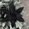 Northlight 25" Black Glittered Poinsettia Christmas Floral Stem Spray -Northlight GUEST 2363c026 afcf 4a7b a852 f3c0bb376dbe