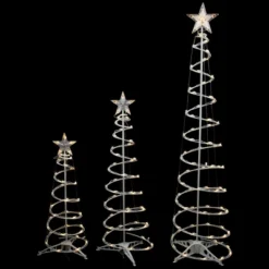 Northlight LED Lighted Outdoor Spiral Christmas Cone Trees 3' 4' And 6' - Warm White Lights - Set Of 3 -Northlight GUEST 25037986 aad0 4316 a36d f2cb4a746018