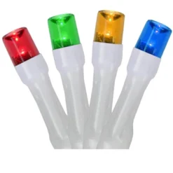 Northlight Battery Operated Wide Angle LED Christmas Lights - Multi-Color - 9.5' White Wire - 20ct