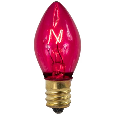Northlight Pack Of 25 Incandescent C7 Pink Christmas Replacement Bulbs 4 Northlight Pack Of 25 Incandescent C7 Pink Christmas Replacement Bulbs - Image 2
