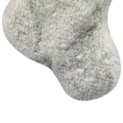 Northlight Silver Fox Faux Fur Christmas Stocking With Pom Poms - 20.5" -Northlight GUEST 275ad6de 23d6 4da9 a897 235c01eb88cb