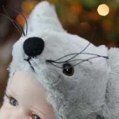 Northlight 9" Gray And Red Pucker Up Baby In Mouse Costume Collectible Christmas Doll -Northlight GUEST 285ebc8b e308 4025 a580 733358e09e9e