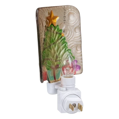 Northlight 4" Green And Gold Christmas Tree Night Light 5 Northlight 4" Green And Gold Christmas Tree Night Light - Image 3