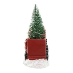 Northlight LED Lighted Frosted Trees In Train Christmas Decoration - 12" - Red And Gold -Northlight GUEST 2b2190a7 451d 402f 9dfa a47f26218f78