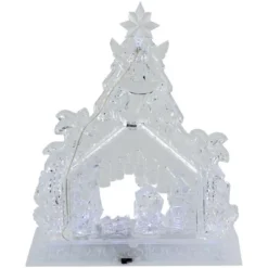 Northlight LED Lighted Nativity Scene In Stable Acrylic Christmas Decoration - 10.75" -Northlight GUEST 2b8ffa8e 6033 45b3 a60e ef47e2769569