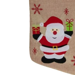 Northlight 19" Beige And Red Santa Claus Embroidered Christmas Stocking -Northlight GUEST 2dd5c42a 8c09 4432 aab6 a6cb5869c594