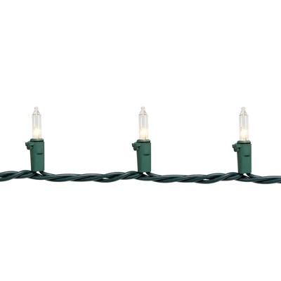 Northlight Incandescent Mini Christmas Lights - Clear - 10' Green Wire - 50ct 5 Northlight Incandescent Mini Christmas Lights - Clear - 10' Green Wire - 50ct - Image 3