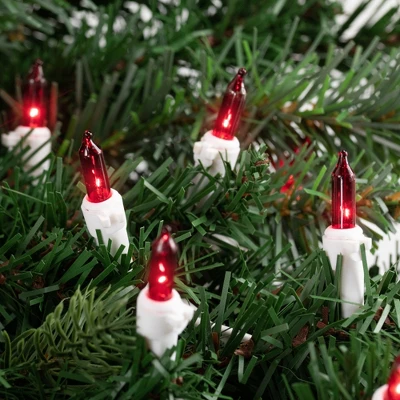Northlight Mini Incandescent Christmas Lights - Red - 10' White Wire - 50ct 4 Northlight Mini Incandescent Christmas Lights - Red - 10' White Wire - 50ct - Image 2