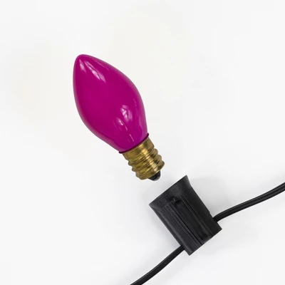 Northlight Pack Of 25 Opaque Pink C7 Christmas Replacement Bulbs 5 Northlight Pack Of 25 Opaque Pink C7 Christmas Replacement Bulbs - Image 3