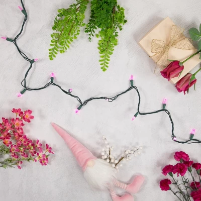 Northlight 100ct Mini Christmas String Lights Pink - 33' Green Wire 4 Northlight 100ct Mini Christmas String Lights Pink - 33' Green Wire - Image 2