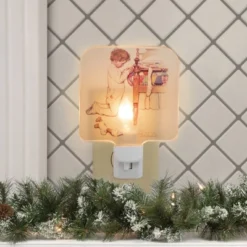 Northlight 6" Norman Rockwell 'A Christmas Prayer' Glass Night Light