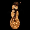 Northlight 43" Lighted White And Gold Snowman Outdoor Christmas Decoration -Northlight GUEST 38b6702f d0ea 4e88 be03 535f0f16943f