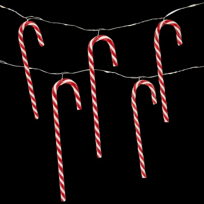 Northlight LED Micro Fairy Candy Cane Christmas Lights - 3' Clear Wire - 10ct 4 Northlight LED Micro Fairy Candy Cane Christmas Lights - 3' Clear Wire - 10ct - Image 2