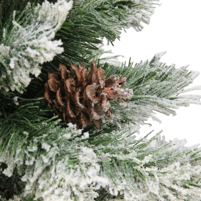 Northlight Medium Flocked Angel Pine Artificial Christmas Tree - 6' - Unlit 4 Northlight Medium Flocked Angel Pine Artificial Christmas Tree - 6' - Unlit - Image 2