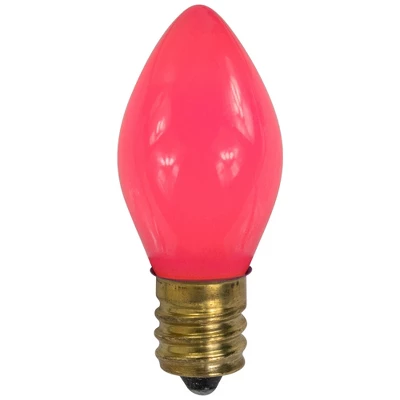 Northlight Pack Of 25 Opaque Pink C7 Christmas Replacement Bulbs 7 Northlight Pack Of 25 Opaque Pink C7 Christmas Replacement Bulbs - Image 5