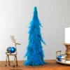 Northlight Two-Tone Layered Glitter Feather Cone Tree Christmas Decoration - 19.5" - Turquoise -Northlight GUEST 3bb8b453 719e 4bc9 ad69 4f3af894d207