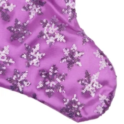 Northlight 19" Purple Sequin Snowflake Christmas Stocking With White Faux Fur Cuff -Northlight GUEST 3c2890e8 2161 47e8 8ae9 67b48b928670