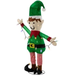 Northlight 34.25" LED Lighted Elf Holding Christmas Lights Outdoor Yard Decoration -Northlight GUEST 3c61dae8 7529 4ed1 80b7 136d583704d4