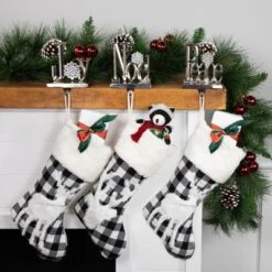 Northlight Peace, Joy And Noel Metal Christmas Stocking Holders - 6.5" - Set Of 3
