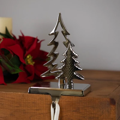 Northlight Double Pine Tree Christmas Stocking Holder - 7" 3 Northlight Double Pine Tree Christmas Stocking Holder - 7"