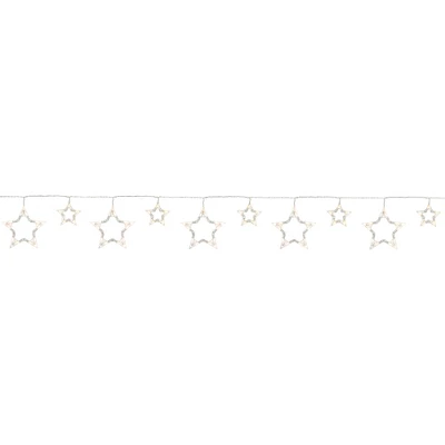 Northlight LED Lighted Twinkle Star Christmas Lights - 9.25' White Wire - 10ct 3 Northlight LED Lighted Twinkle Star Christmas Lights - 9.25' White Wire - 10ct