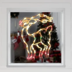 Northlight Lighted Reindeer Christmas Window Silhouette - 18" - White - Multicolor Lights -Northlight GUEST 454972c6 7af5 45a1 b2d9 10c13bc3a913
