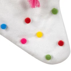 Northlight 20" White Christmas Stocking With Multicolor Pom-Poms And Tassels -Northlight GUEST 46a9dc12 18e5 41e8 bf86 1b492a3b7ae7